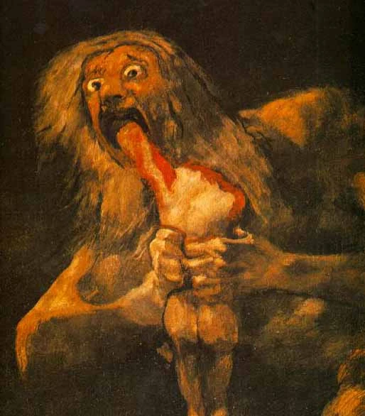 Francisco Goya, “Çocuklarını Yiyen Satürn” (1819–1823).